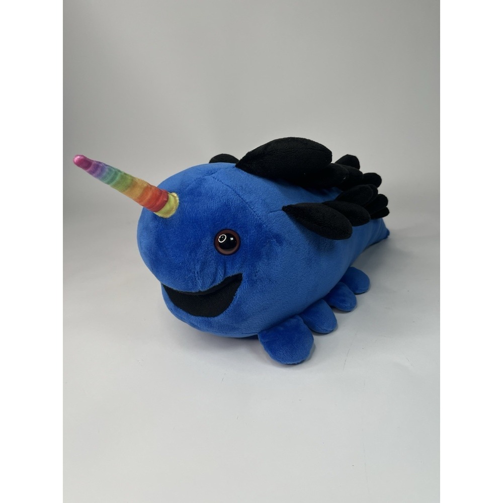 Otherworld Plush Miss Schmuffly Blue Unicorn Narwhal Sea Animal 15" Toy